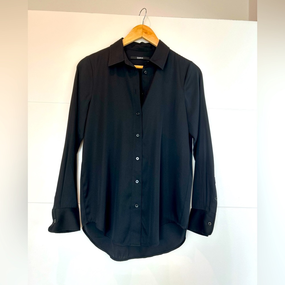 NWOT Quince Silk Button Down